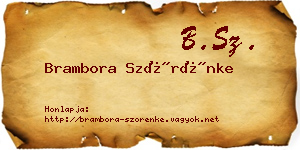 Brambora Szörénke névjegykártya